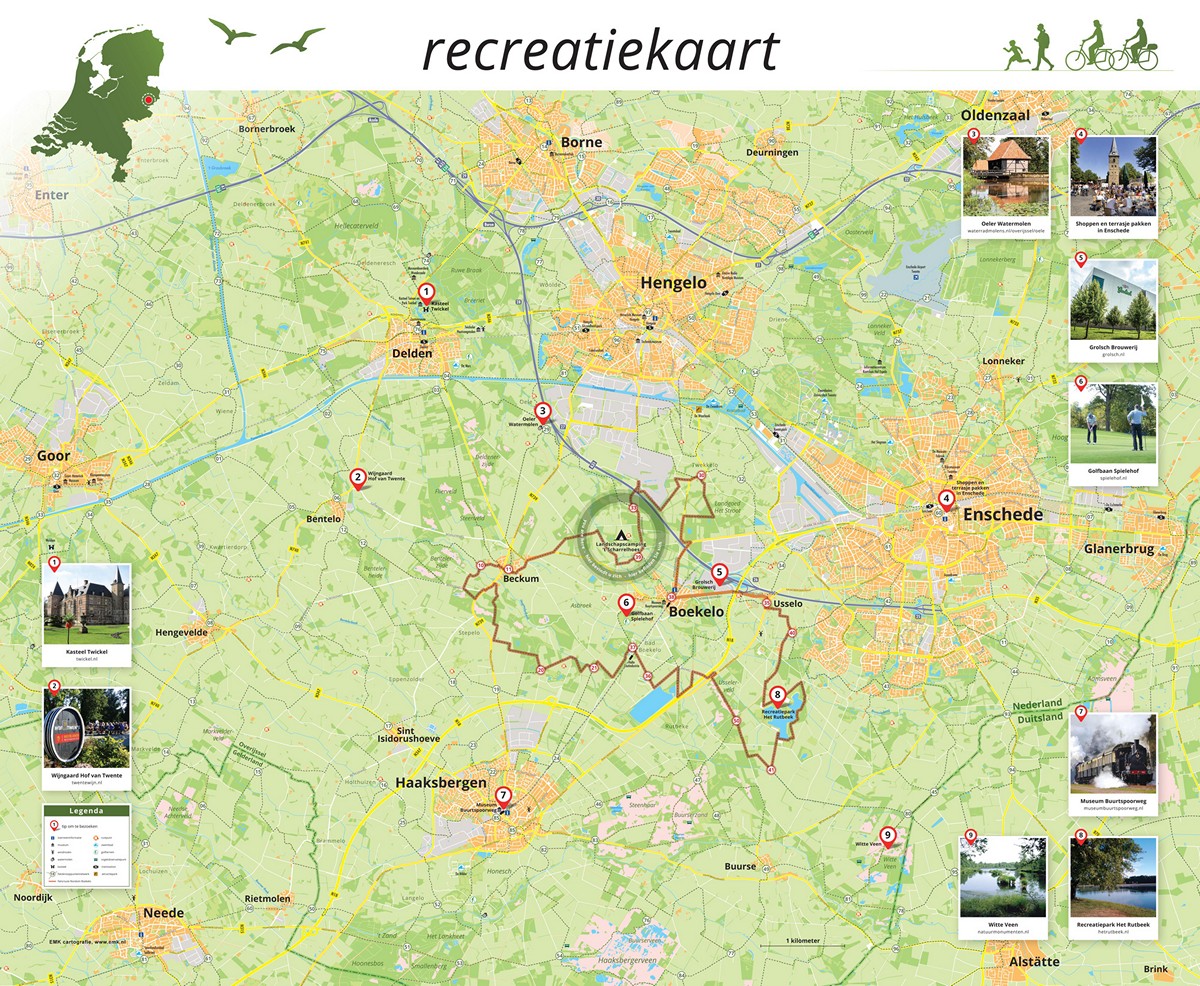 Recreatiekaart Landschapscamping het Scharrelhoes 12001